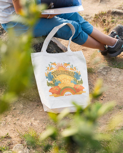 Seadon® Tote Bag - Pollination Tote Bags Seadon Activewear Outdoor Travel Shirts